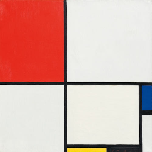 Image montrant la Composition III de Piet Mondrian en 1930.